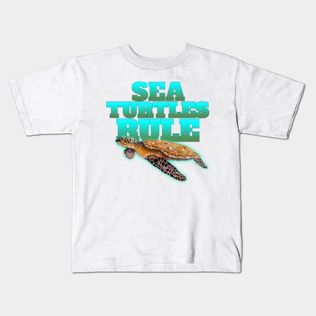 Sea turtle t-shirt designs Kids T-Shirt by Coreoceanart